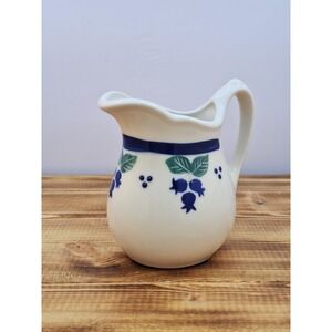 Hartstone Pottery Wild Blueberry Creamer‎ Syrup Pitcher 4.5" Tall USA